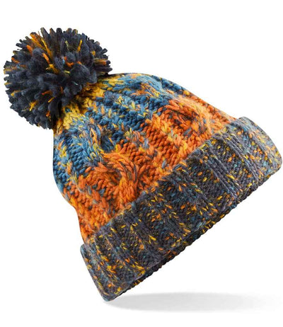 Branded Beechfield Corkscrew Pom Pom Beanie
