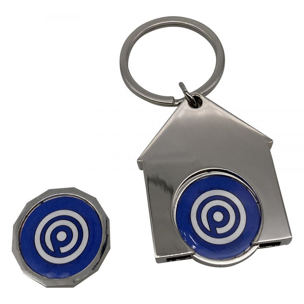 Branded House Shaped Trolley Coin Holder (UK Stock)