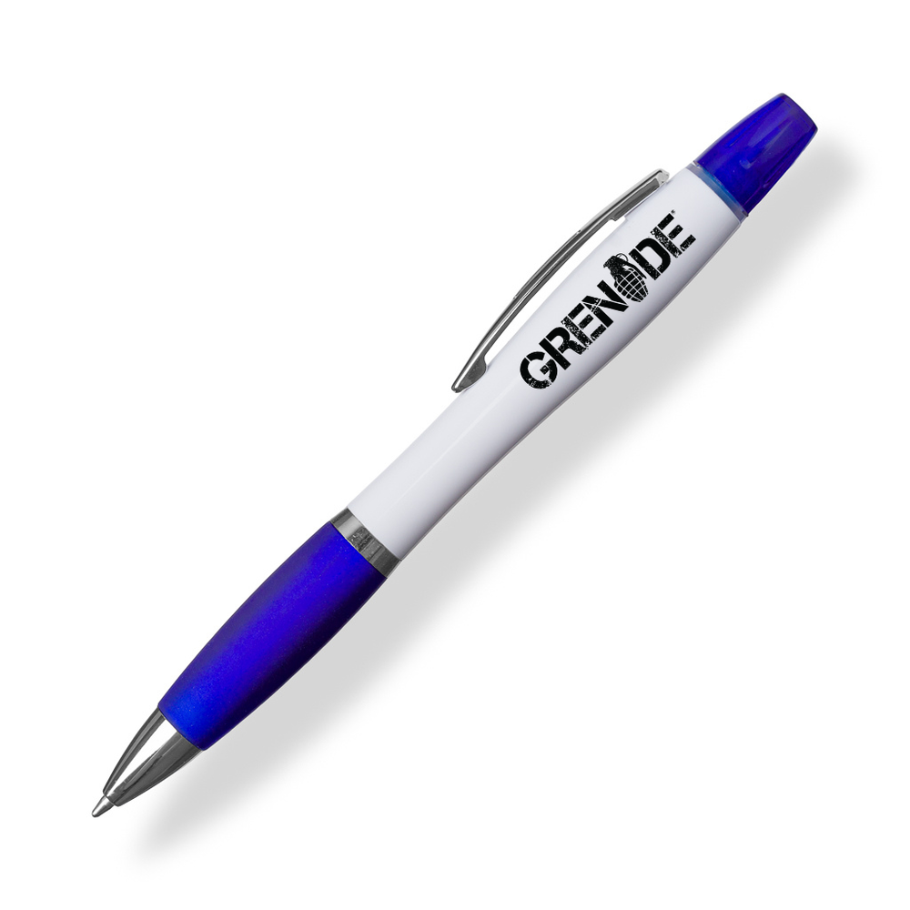Blue Curvy Duo Highlighter Pen