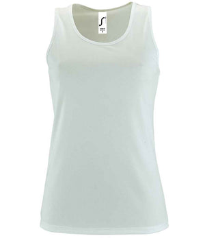 SOL'S Ladies Sporty Performance Tank Top White