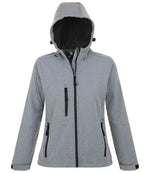 SOL'S Ladies Replay Hooded Soft Shell Jacket Grey Marl