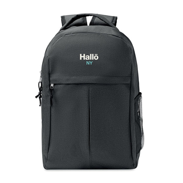Branded 600D RPET 2 tone backpack