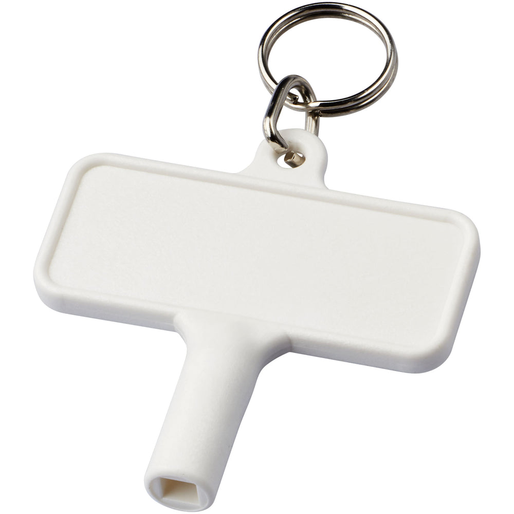 Branded Largo plastic radiator key with keychain