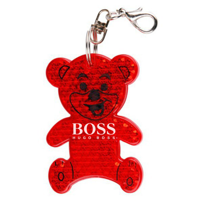 Branded Teddy Hard Reflective Keyrings