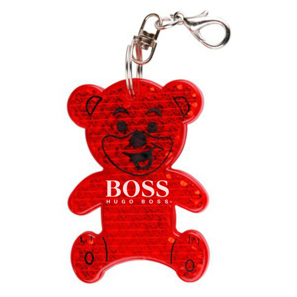 Branded Teddy Hard Reflective Keyrings