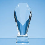 Branded 23.5cm Optical Crystal Mounted Diamond Award