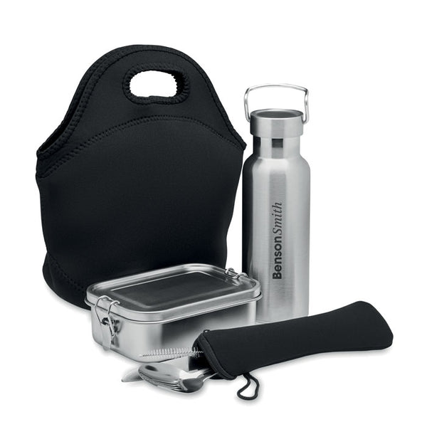 Branded Lunch set in stainless steel