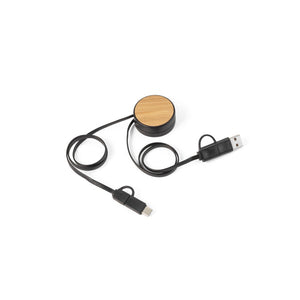 RUBINS. ABS and bamboo 5-in-1 retractable handle