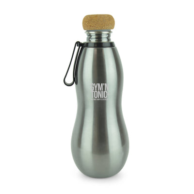 Arden 690ml Metal bottle with cork lid & silicon carry strap