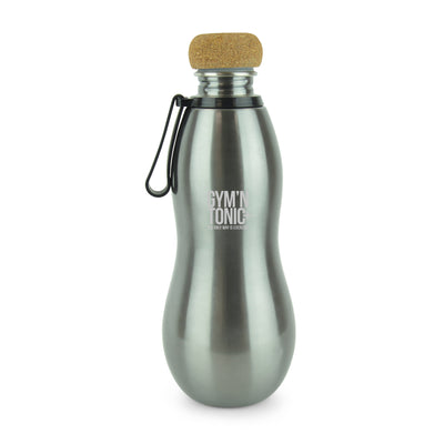 Branded Arden 690ml Metal bottle with cork lid & silicon carry strap
