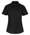 Kustom Kit Ladies Short Sleeve Tailored Poplin Shirt Black