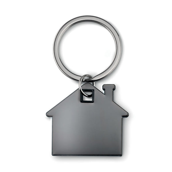 Branded House shape plastic key ring