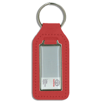 Long Square Shaped Keyfob with Domed Medallion
