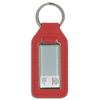 Branded Long Square Shaped Keyfob with Domed Medallion