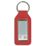 Branded Long Square Shaped Keyfob with Domed Medallion