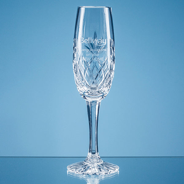 165ml Blenheim Lead Crystal Panel Champagne Flute