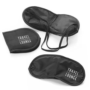 Black RPET Sleep Eye Mask Plain Stock