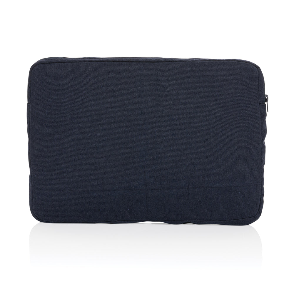 Branded Laluka AWARE™ recycled cotton 15.6 inch laptop sleeve