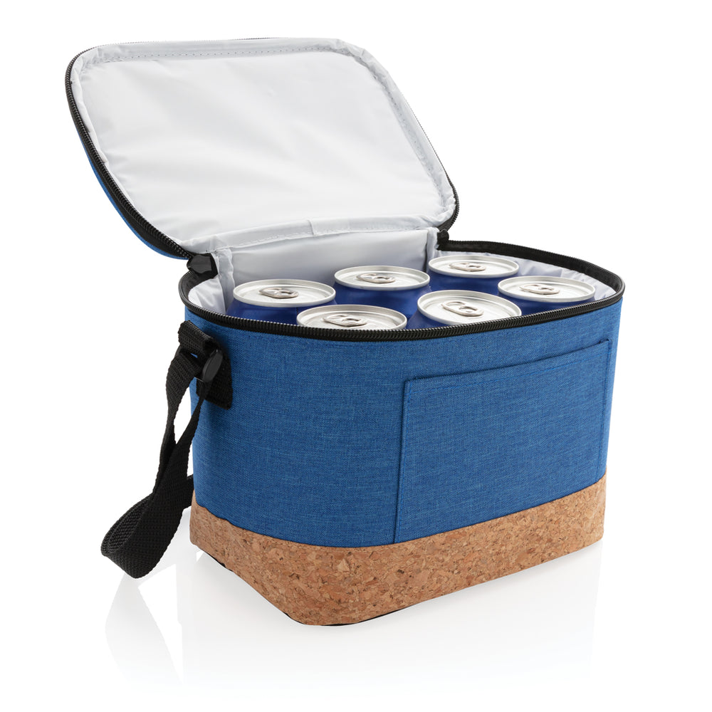 Branded Two tone cooler bag with cork detail