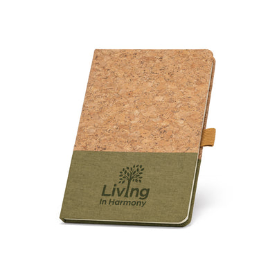 KLEE. A5 notebook in cork and linen with lined sheets