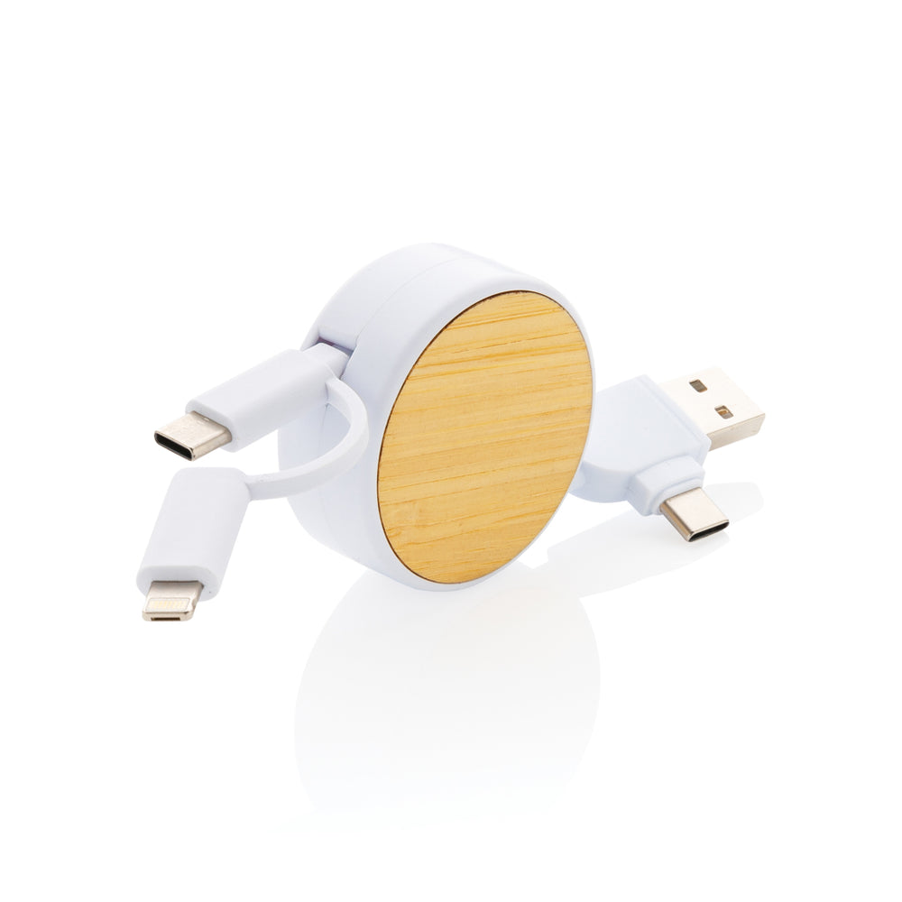 Branded RCS recycled plastic Ontario 6-in-1 retractable cable