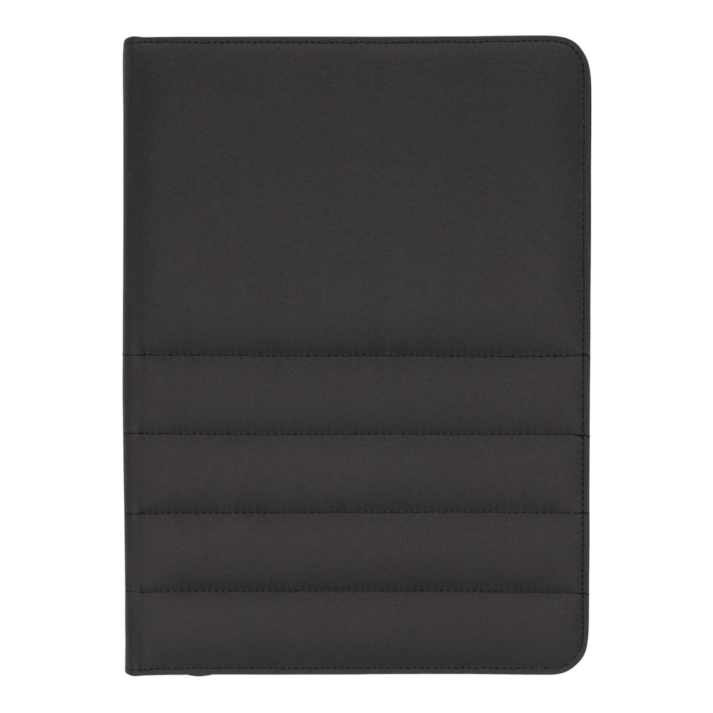 Branded Impact AWARE™ RPET A4 portfolio with zipper