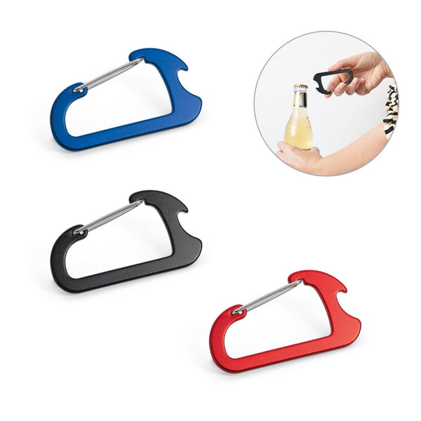 CLOSE. Carabiner with aluminium capsule opener