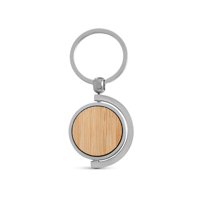 HOMER ROUND. Circular bamboo keyring