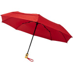 Branded Bo 21" foldable auto open/close recycled PET umbrella