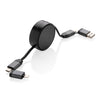 Branded Terra RCS recycled aluminium retractable 6 in 1 cable