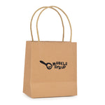 Branded Brunswick Small Brown Paper Bag with matching twisted paper handles