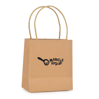 Branded Brunswick Small Brown Paper Bag with matching twisted paper handles
