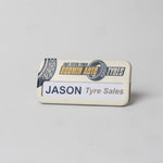 Reusable Name Badge - Low Window - Safety Pin