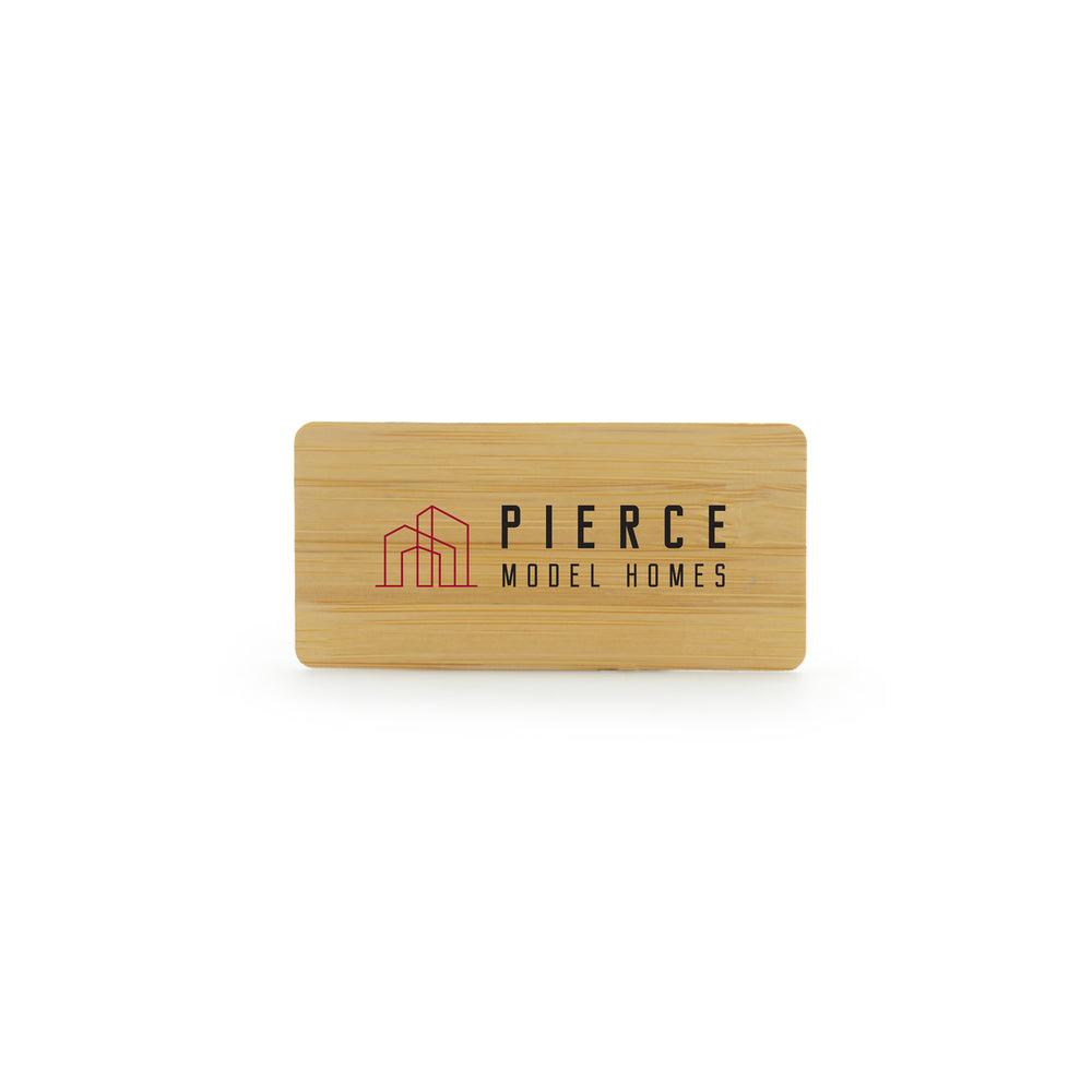 Branded Wooden Metal Badge