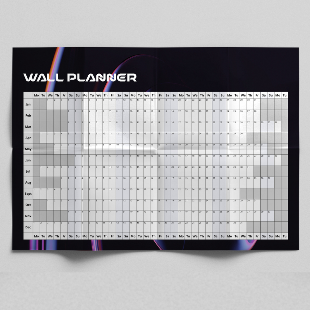 Custom Printed A2 Wall Planner