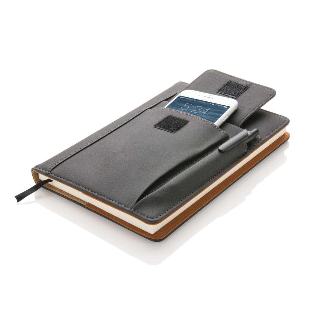 A5 Notebook with phone pocket