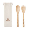 Branded Set bamboo utensils salad
