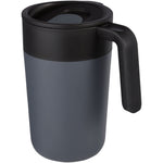 Branded Nordia 400 ml double-wall recycled mug