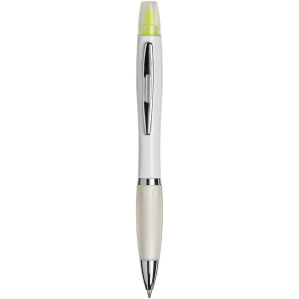 Curvy ballpoint pen with highlighter | Branded Curvy Pen with Highlighter