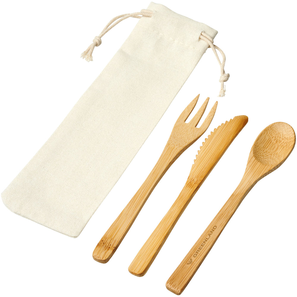 Branded Celuk bamboo cutlery set