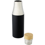 Branded Hulan 540 ml copper vacuum insulated stainless steel bottle with bamboo lid