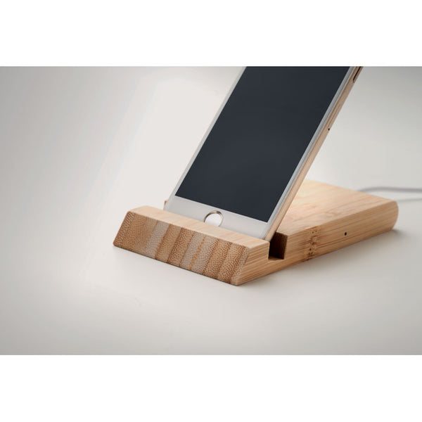 Bamboo 10W wireless charger with Stand