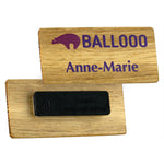 Real Wood Name Badges