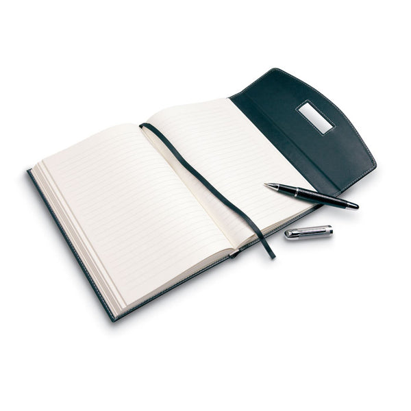 A5 notebook portfolio with pen