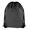 300D polyester drawstring bag with Thick cord and Side zip pocket
