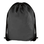 Branded 300D polyester drawstring bag with Thick cord and Side zip pocket