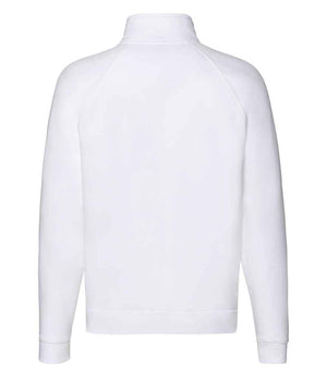 Fruit of the Loom Premium Zip Neck Sweatshirt White