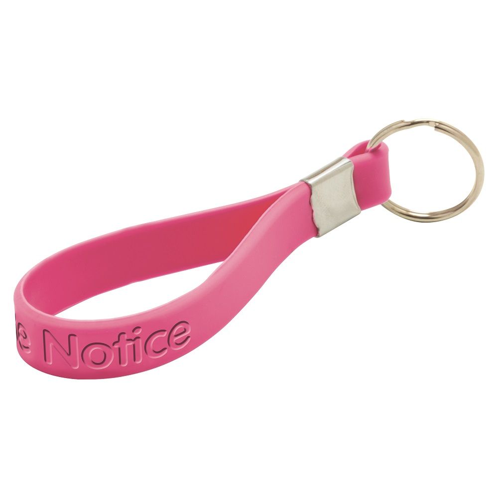 Branded Recessed Silicone Loop Keyring