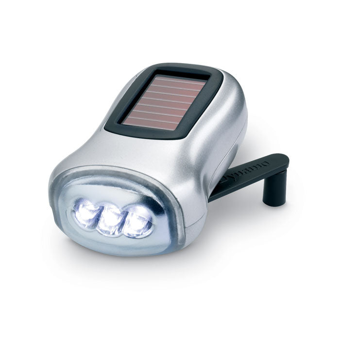 Branded Dual powered dynamo torch