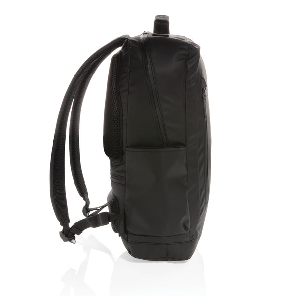 Branded Fashion black 15.6" laptop backpack PVC free